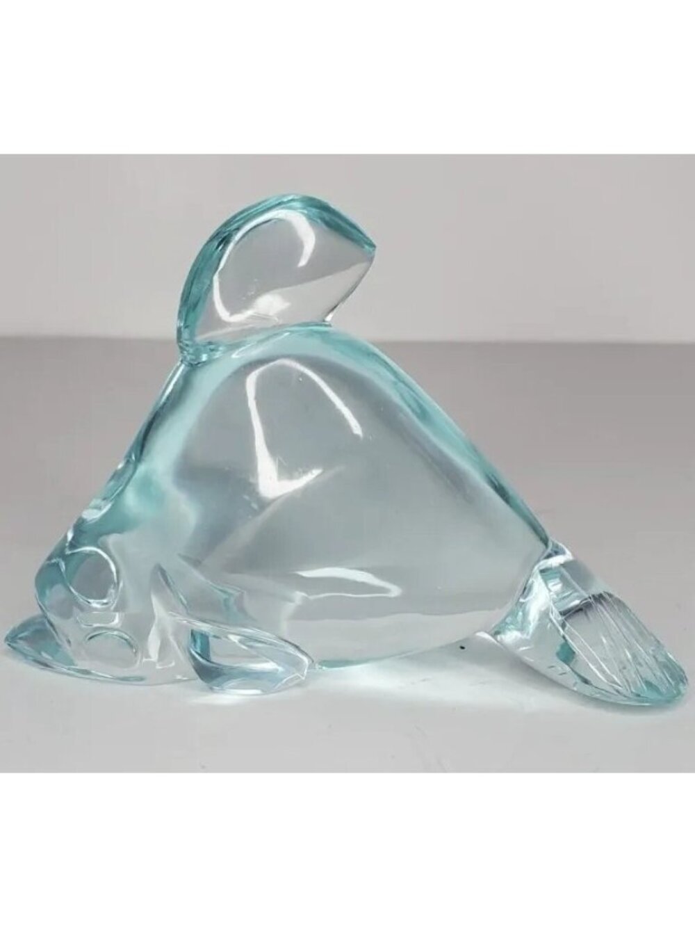 Blue Art Glass Fish, Murano Style Paperweight Nice 5" long X 3" tall